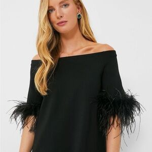Tuckernuck Black Feather Miranda Blouse Sz L NWT